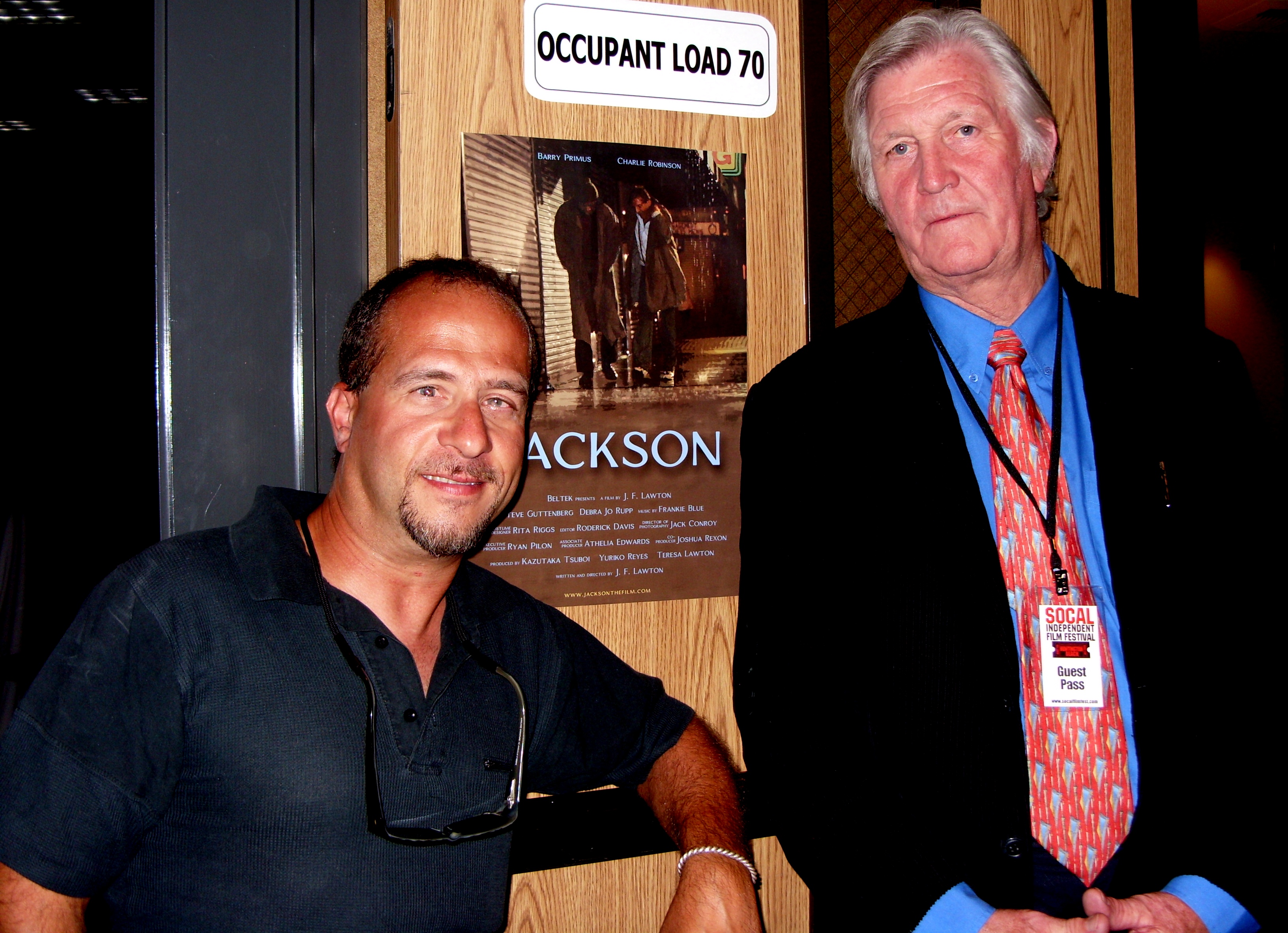 Tony Milazzo & Irish Director/Cinematographer Jack Conroy at the So.Cal Film Festival in 2008. Jack directed 