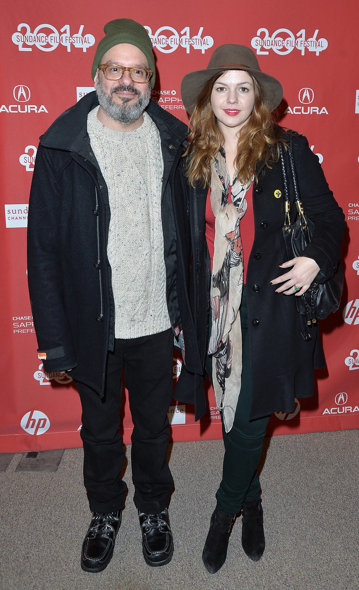 David Cross and Amber Tamblyn at event of Hits (2014)