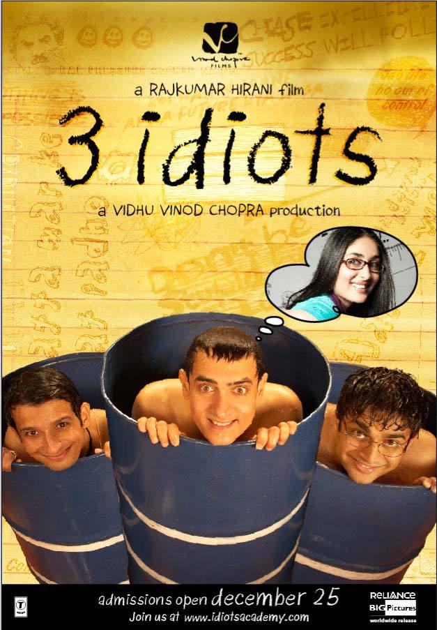 Still of Kareena Kapoor, Sharman Joshi, Aamir Khan and Madhavan in 3 Idiots (2009)