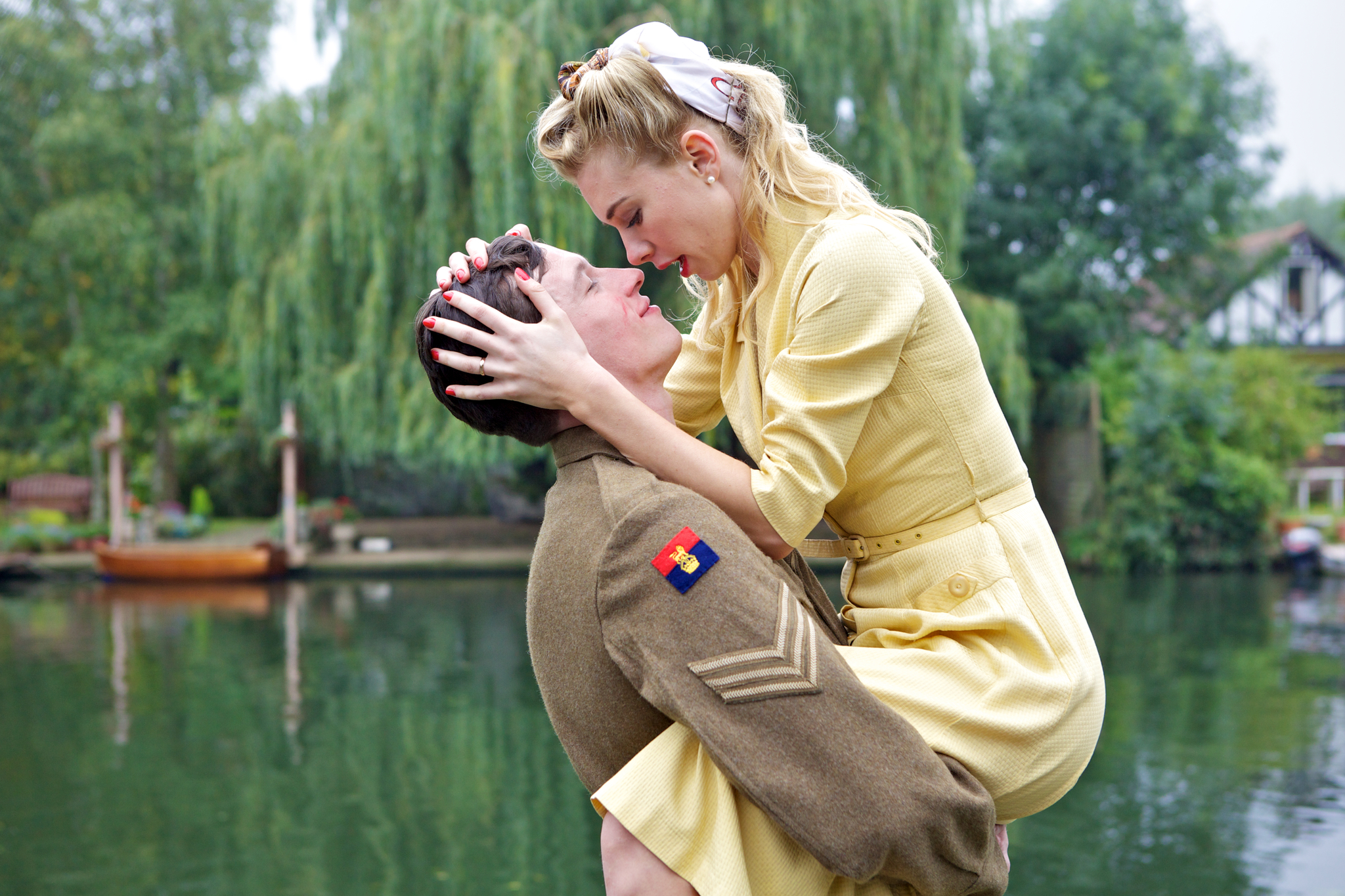 Still of Callum Turner and Sophie Mutevelian in Queen & Country (2014)