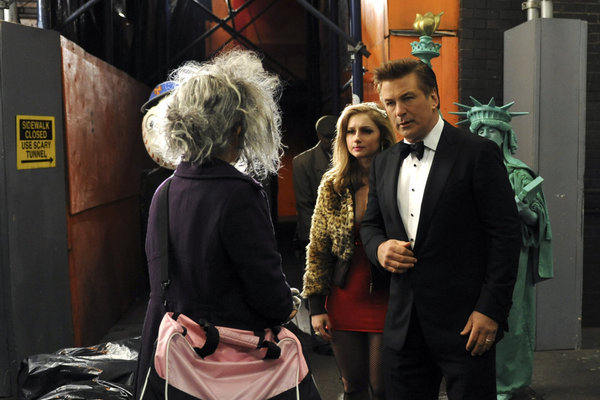 Still of Alec Baldwin, Tina Fey and Sarah Schenkkan in 30 Rock (2006)