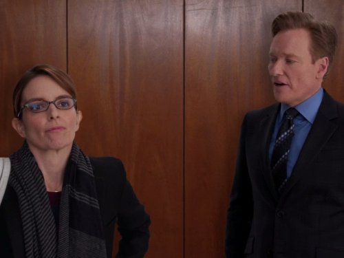 Still of Conan O'Brien and Tina Fey in 30 Rock (2006)