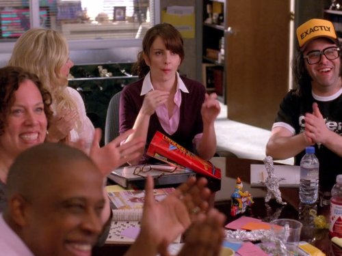 Still of Tina Fey and Judah Friedlander in 30 Rock (2006)