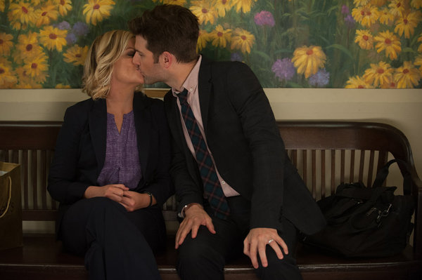 Still of Adam Scott and Amy Poehler in Parks and Recreation (2009)