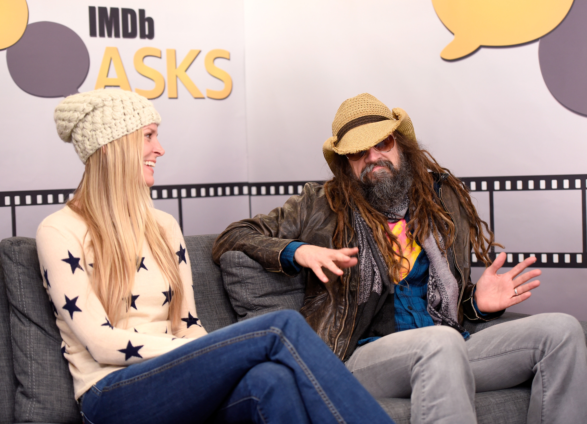 Sheri Moon Zombie and Rob Zombie at event of The IMDb Studio (2015)