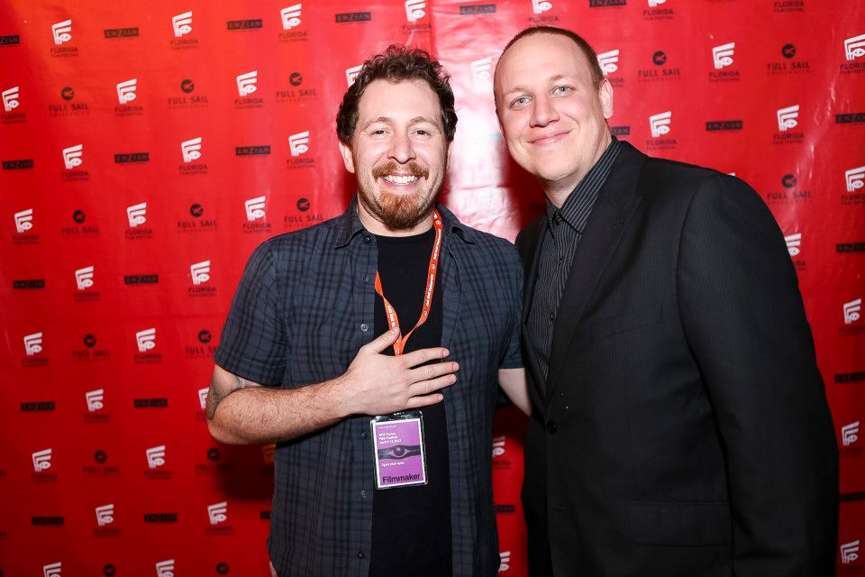 Anthony DiBlasi (Director) and Michael Orlowski (Supervising Sound Editor/Mixer) walk the red carpet at Opening Night Florida Film Festival (April 2013).