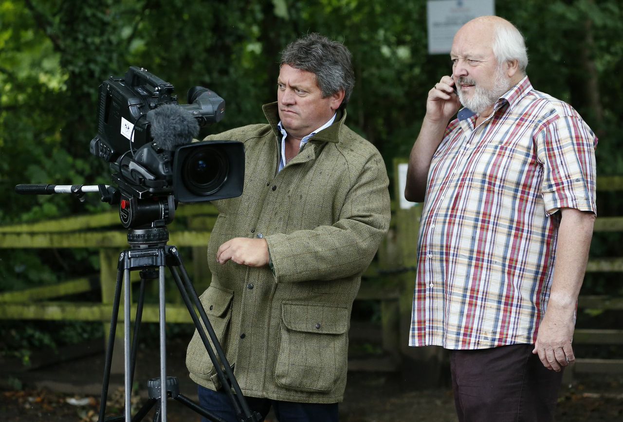 With David Hill (Director) doing location screen tests.