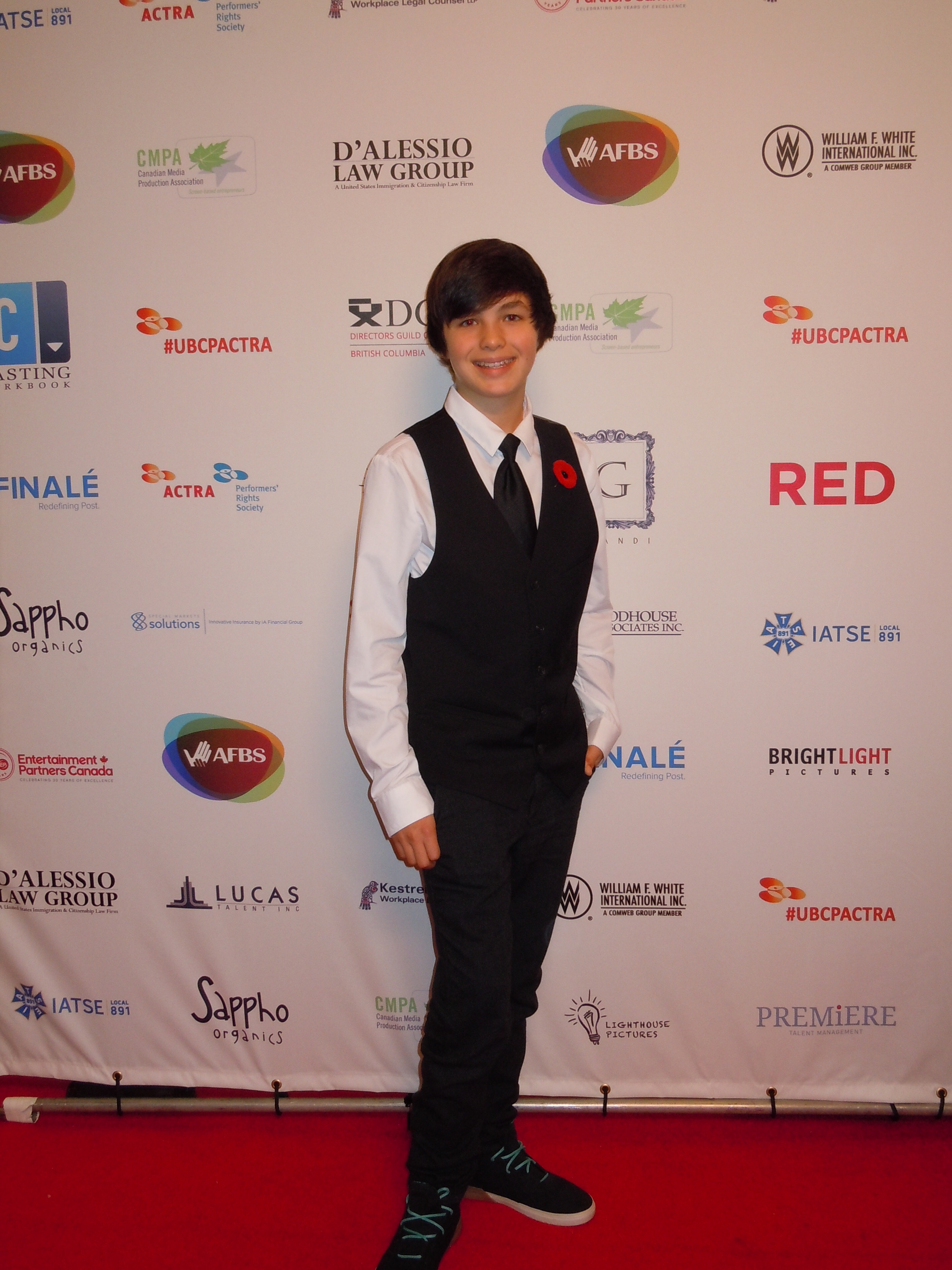 Logan Williams UBCP/ACTRA Award nominee for Best Emerging Performer