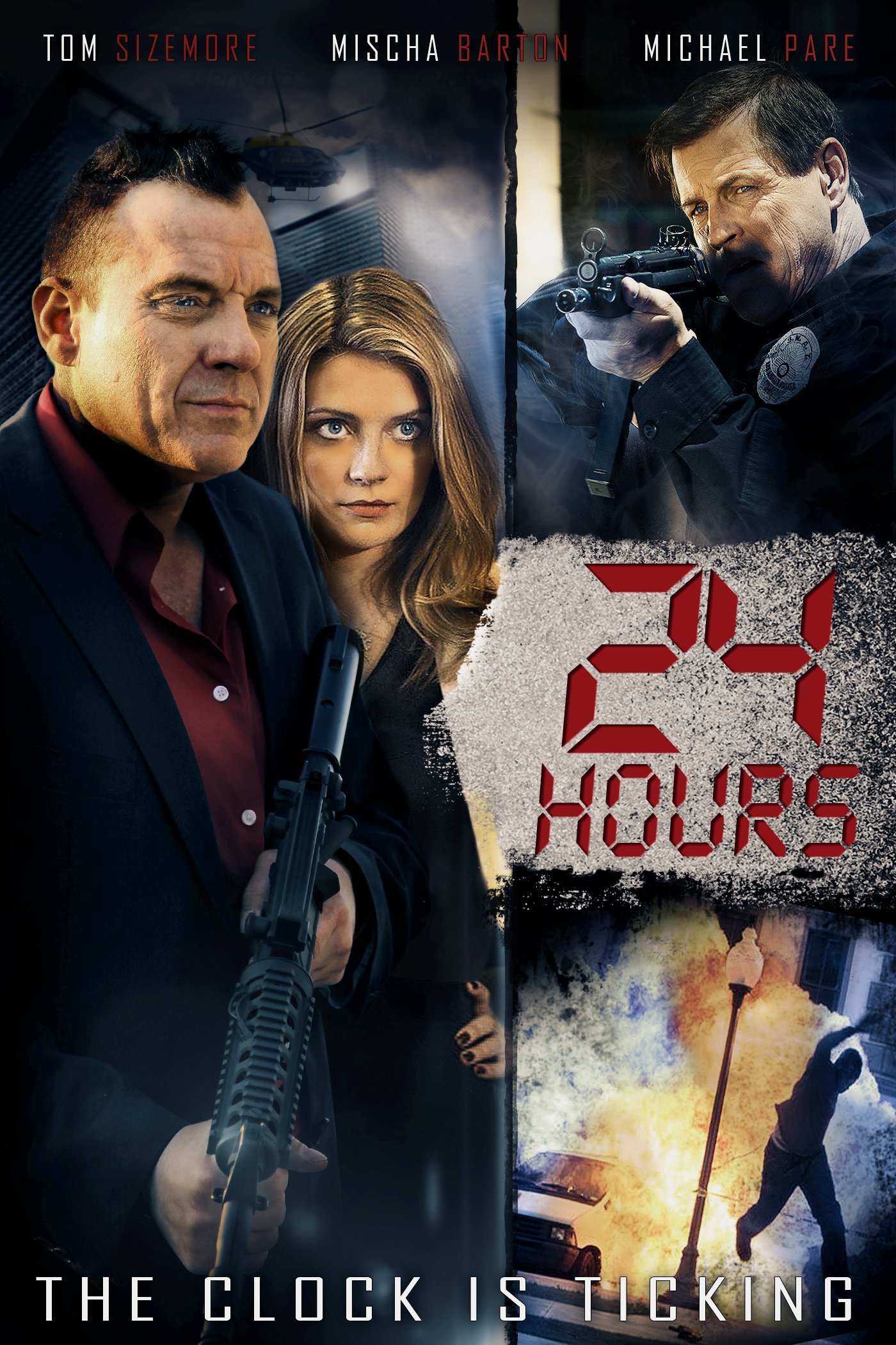 Michael Paré, Tom Sizemore and Mischa Barton in 24 Hours (2015)
