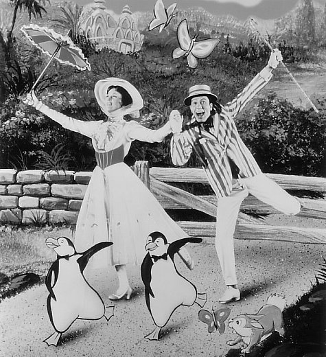 Still of Julie Andrews and Dick Van Dyke in Mary Poppins (1964)