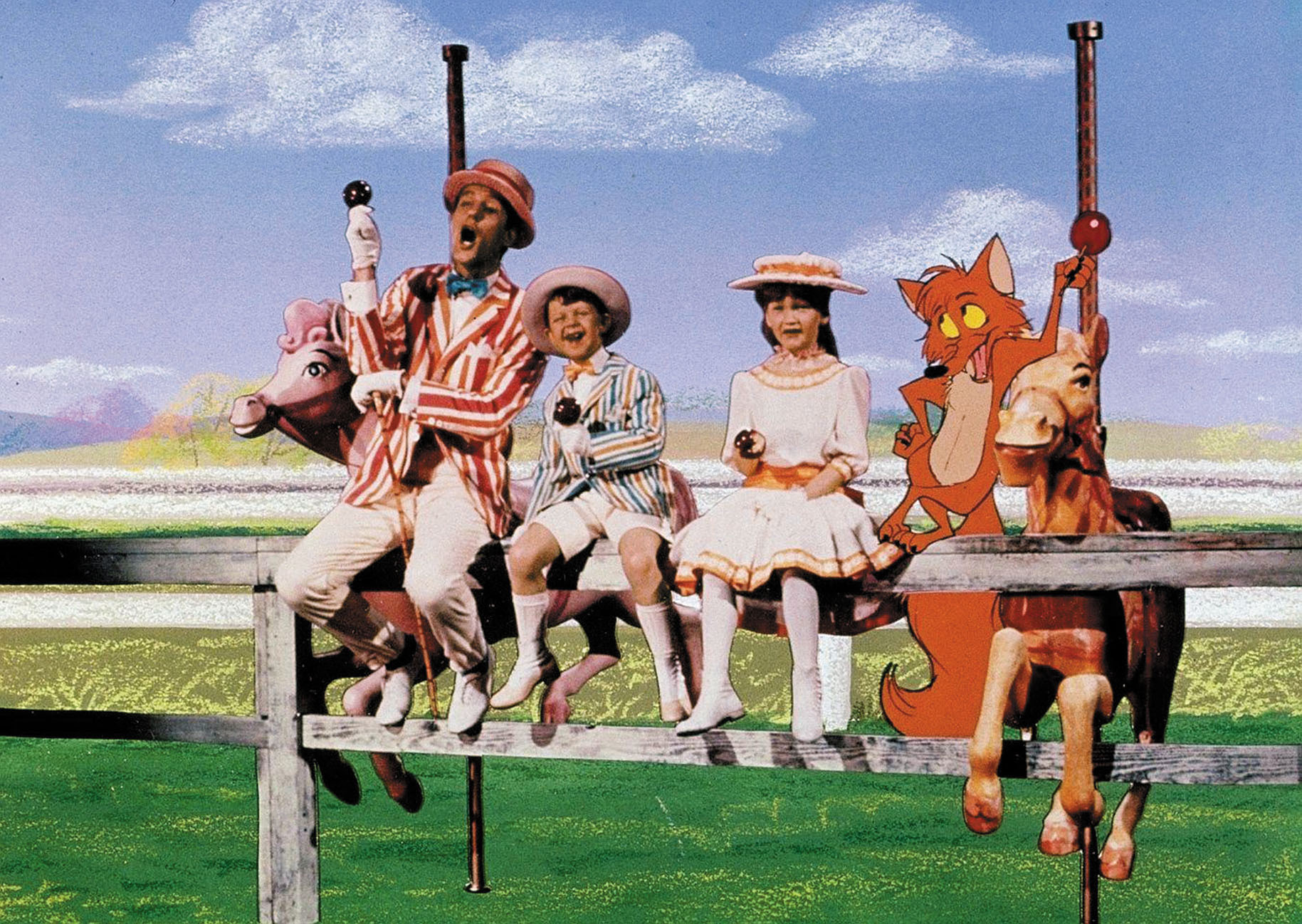 Still of Dick Van Dyke, Karen Dotrice and Matthew Garber in Mary Poppins (1964)