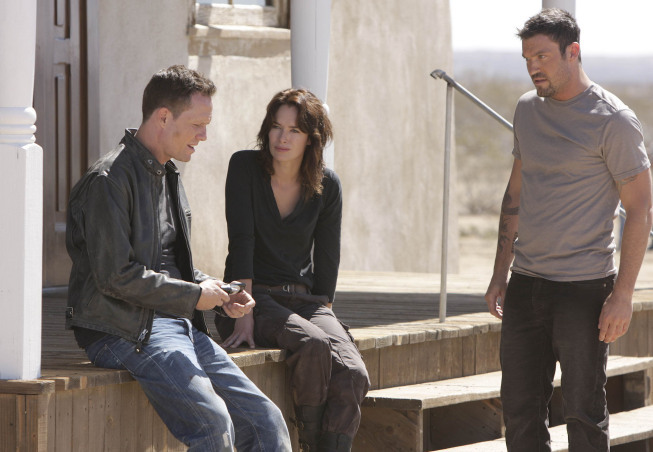 Still of Brian Austin Green, Lena Headey and Dean Winters in Terminator: The Sarah Connor Chronicles (2008)