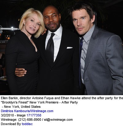 Ethan Hawke, Ellen Barkin and Antoine Fuqua at event of Brooklyn's Finest (2009)