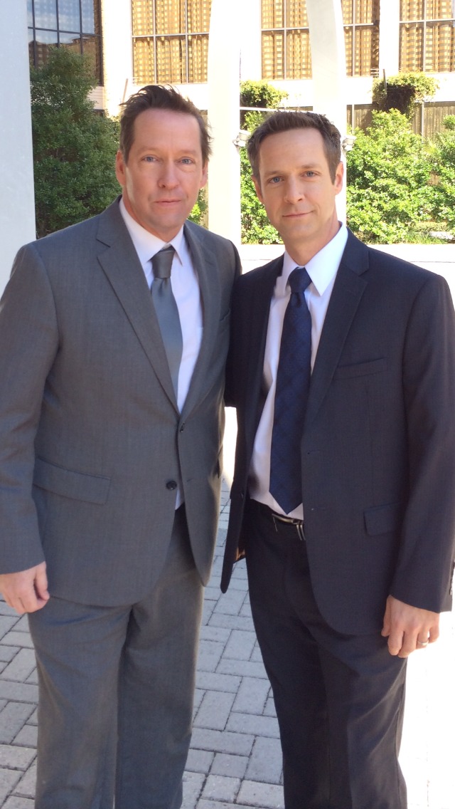 Christopher Rob Bowen with D.B. Sweeney on set of 