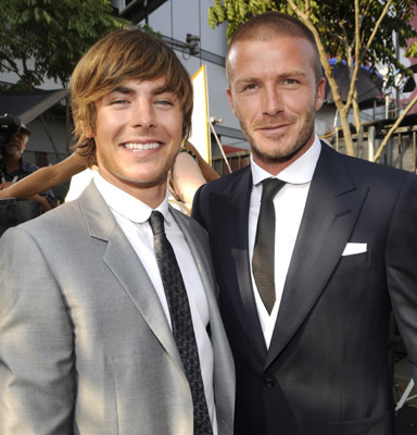 David Beckham and Zac Efron