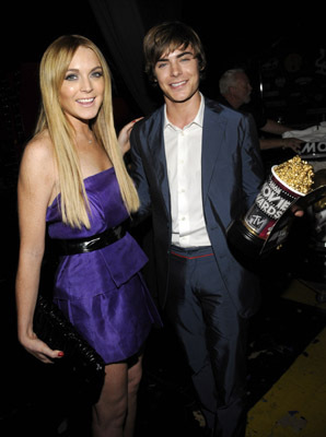 Lindsay Lohan and Zac Efron at event of 2008 MTV Movie Awards (2008)