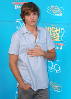 Zac Efron at event of High School Musical 2 (2007)