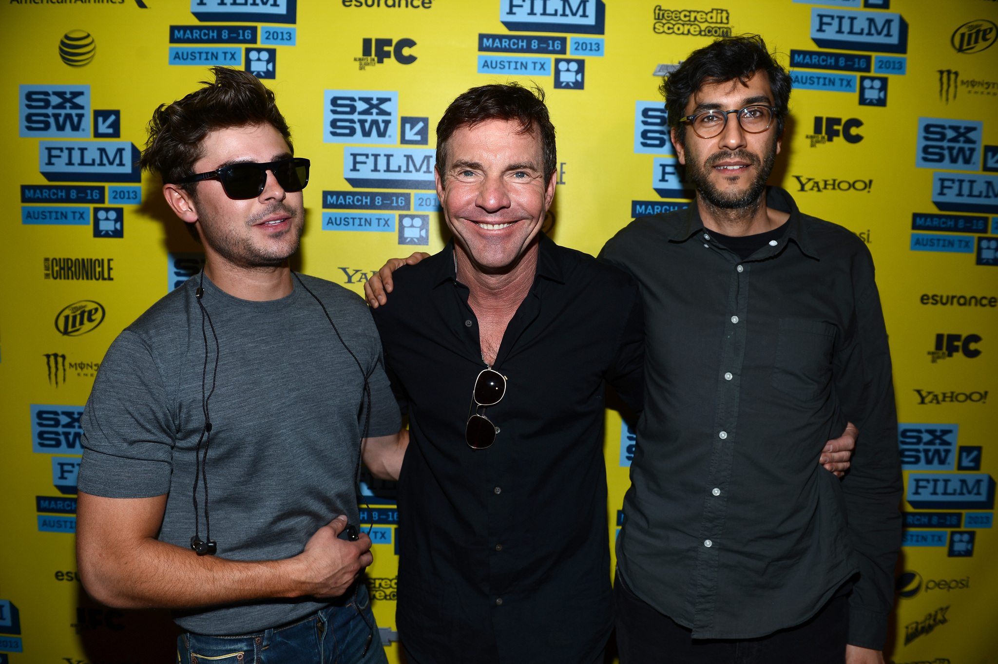 Dennis Quaid, Ramin Bahrani and Zac Efron at event of At Any Price (2012)