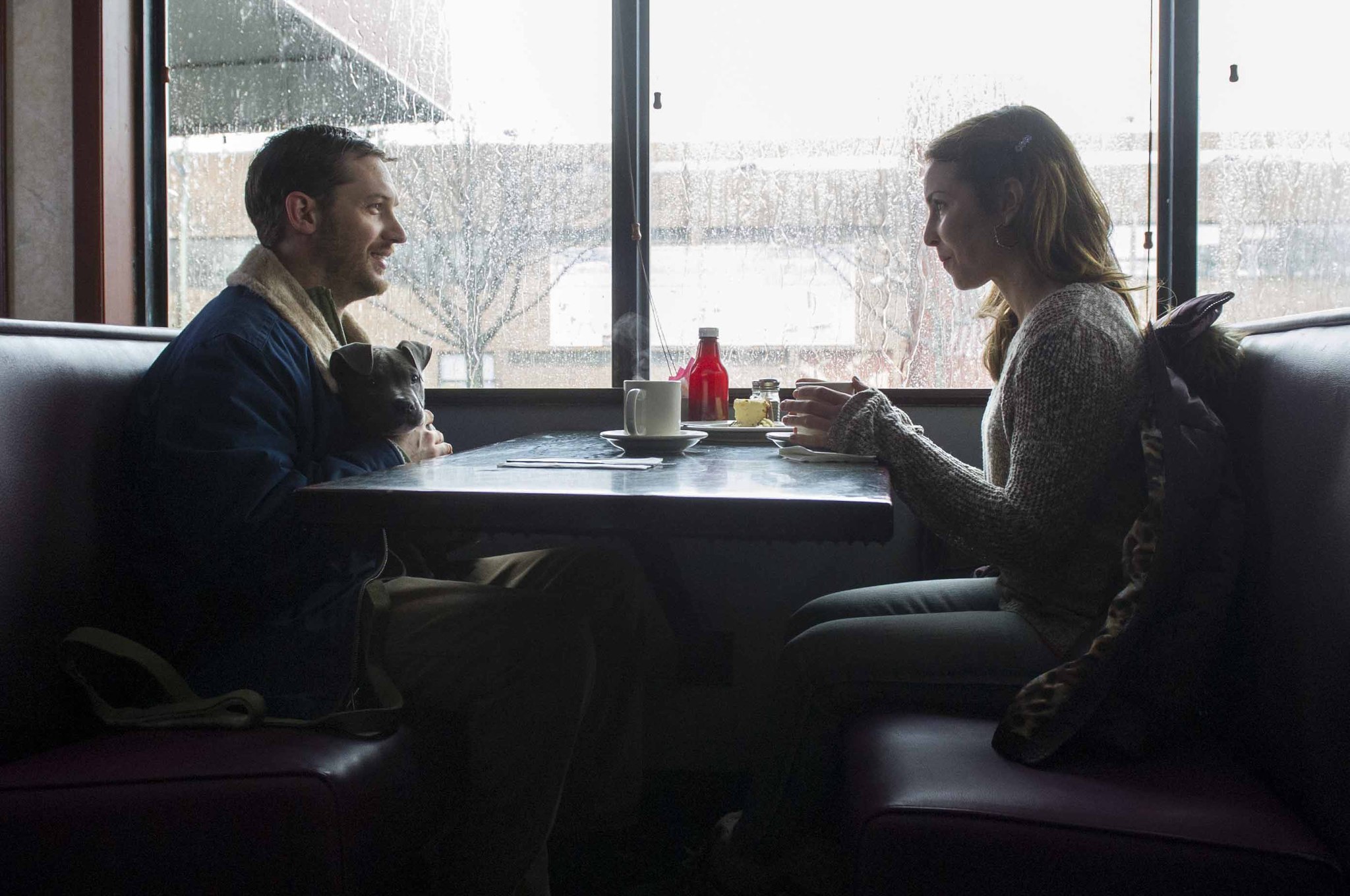 Still of Tom Hardy and Noomi Rapace in The Drop (2014)