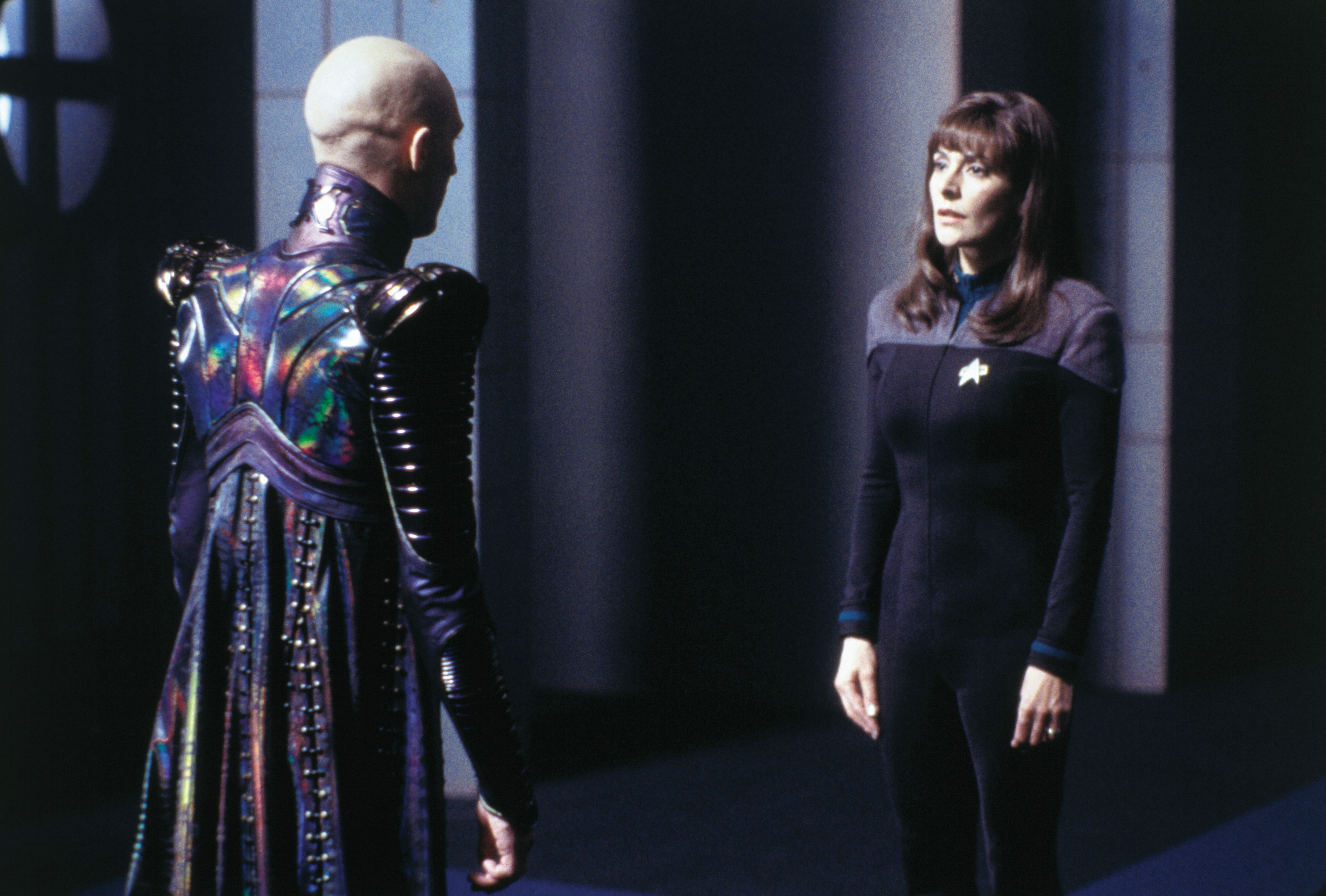 Still of Marina Sirtis and Tom Hardy in Star Trek: Nemesis (2002)