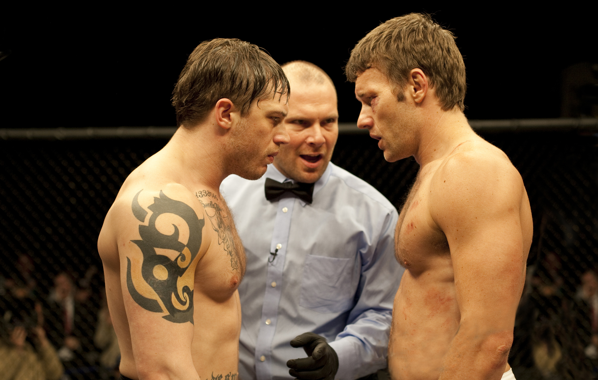 Still of Joel Edgerton and Tom Hardy in Kovotojai (2011)