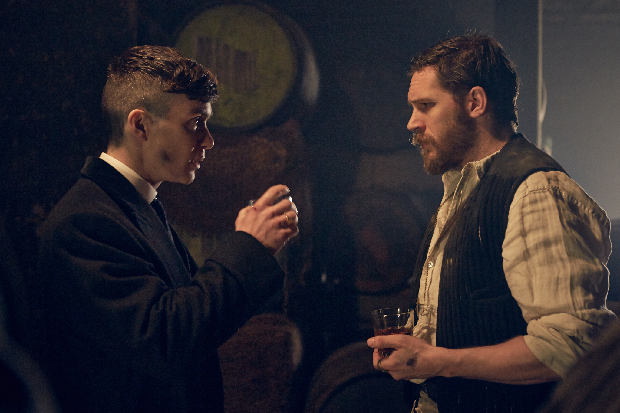 Still of Tom Hardy and Cillian Murphy in Peaky Blinders (2013)