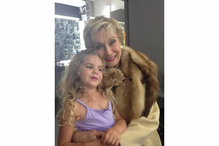 Alana Lasry with Cloris Leachman on the set of 