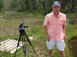 Executive Producer / Editor, Steve Moos on set for Reiki scene in Without WOMEN.
