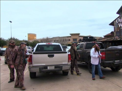 Still of Si Robertson, Willie Robertson, Phil Robertson and Justin Martin in Duck Dynasty (2012)