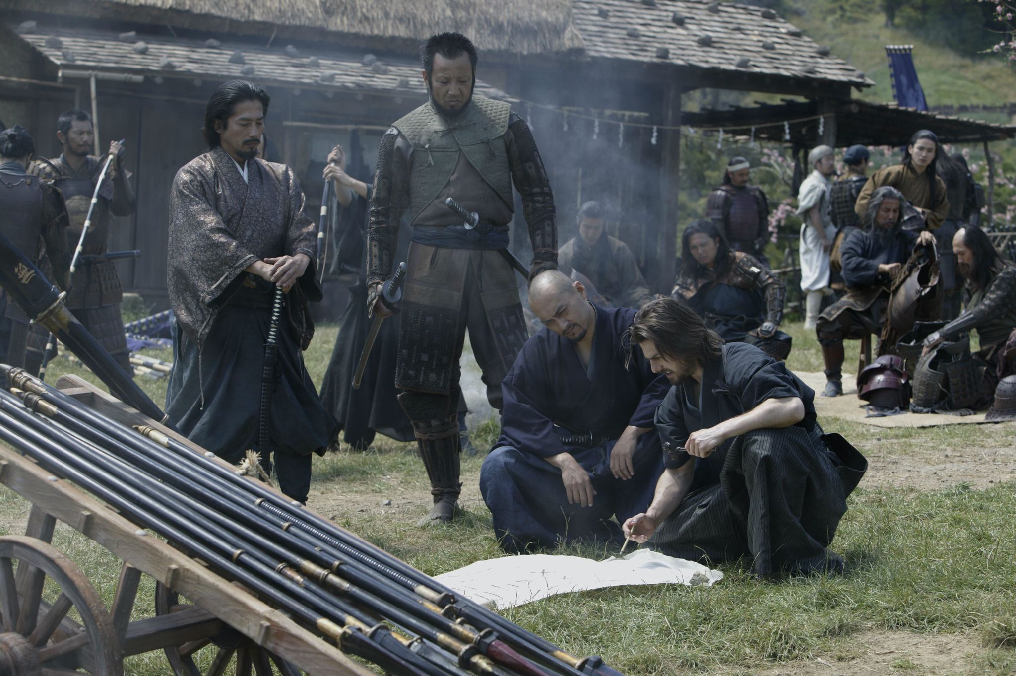 Still of Tom Cruise, Hiroyuki Sanada, Shun Sugata and Ken Watanabe in The Last Samurai (2003)