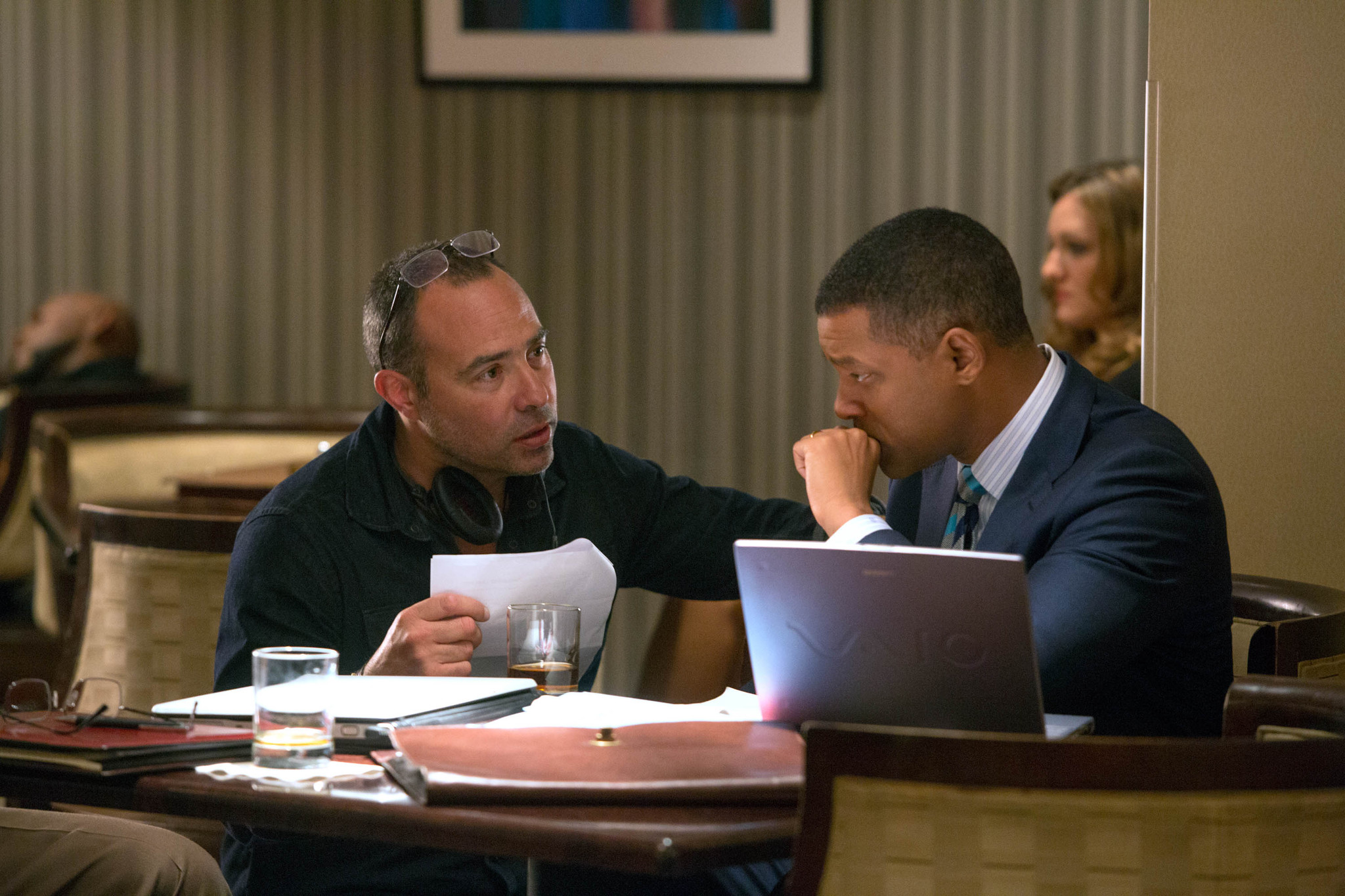 Still of Will Smith and Peter Landesman in Concussion (2015)