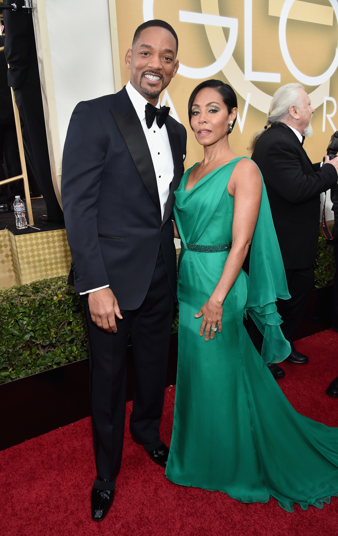 Will Smith and Jada Pinkett Smith at event of 73rd Golden Globe Awards (2016)