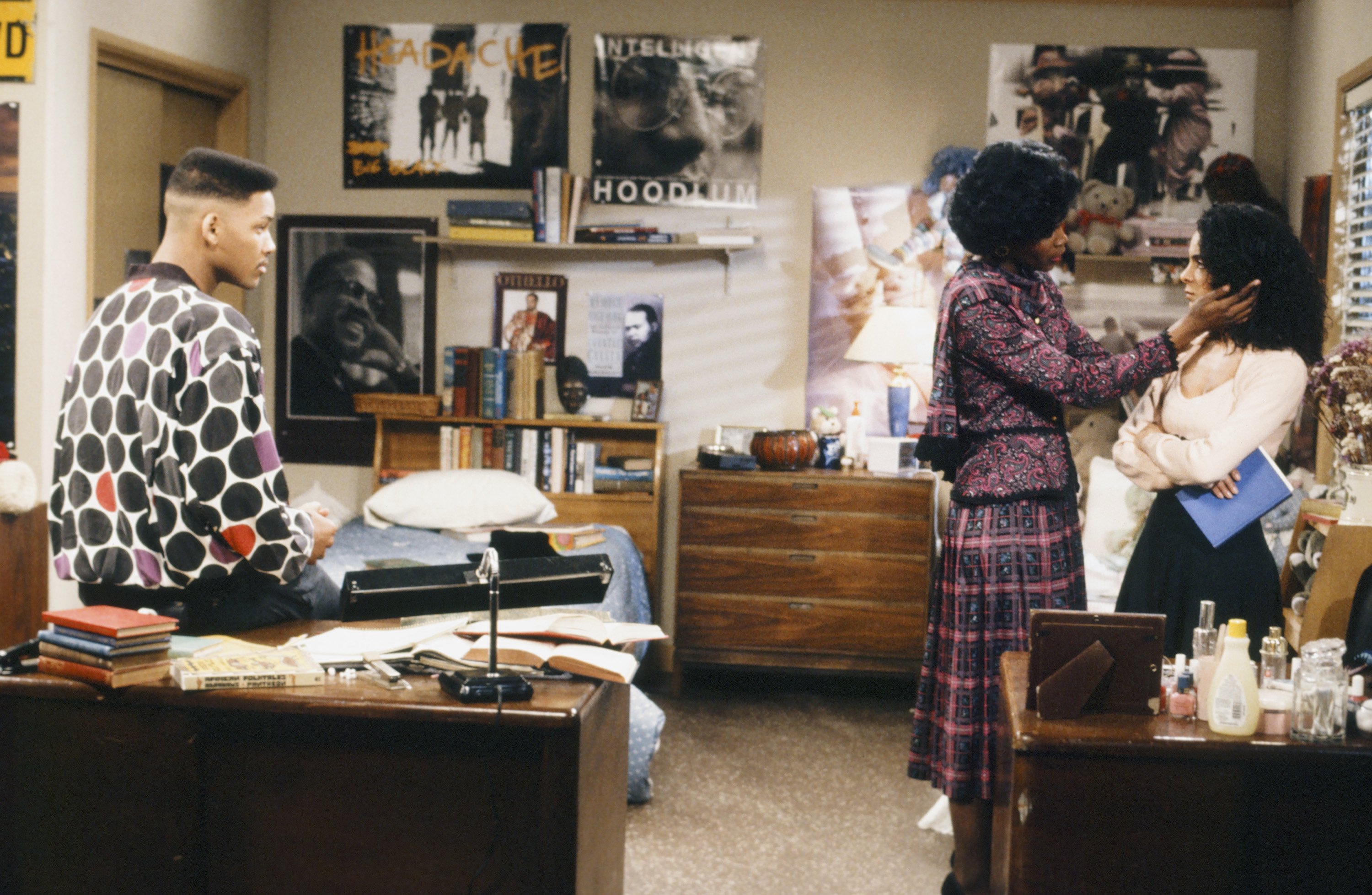 Still of Will Smith, Jasmine Guy and Janet Hubert in The Fresh Prince of Bel-Air (1990)