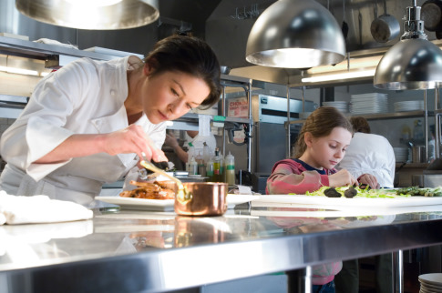 Still of Catherine Zeta-Jones and Abigail Breslin in No Reservations (2007)