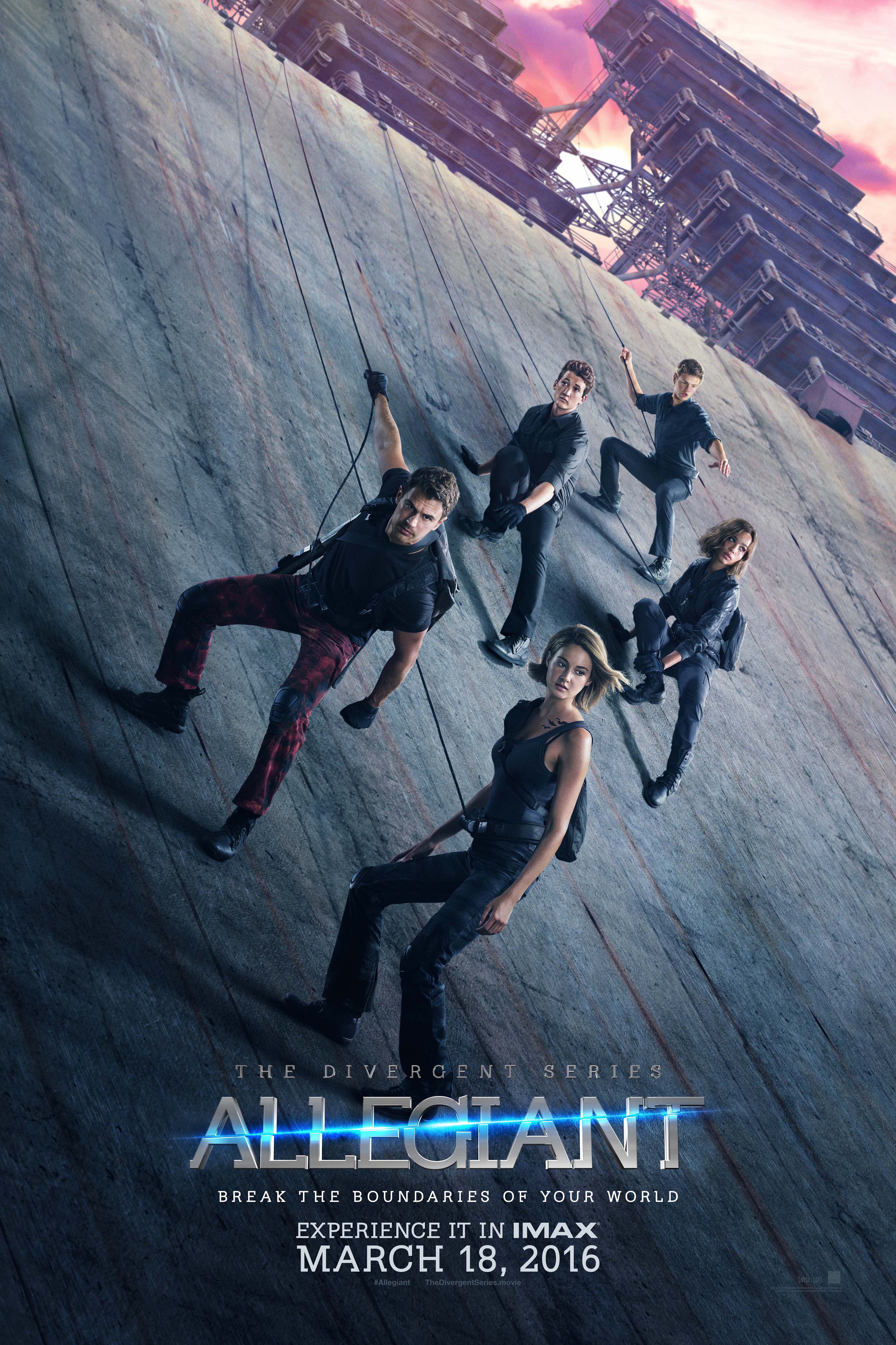 Shailene Woodley, Miles Teller, Zoë Kravitz, Theo James and Ansel Elgort in The Divergent Series: Allegiant (2016)