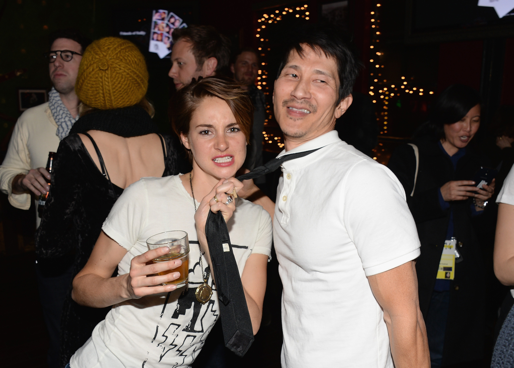 Gregg Araki and Shailene Woodley at event of White Bird in a Blizzard (2014)