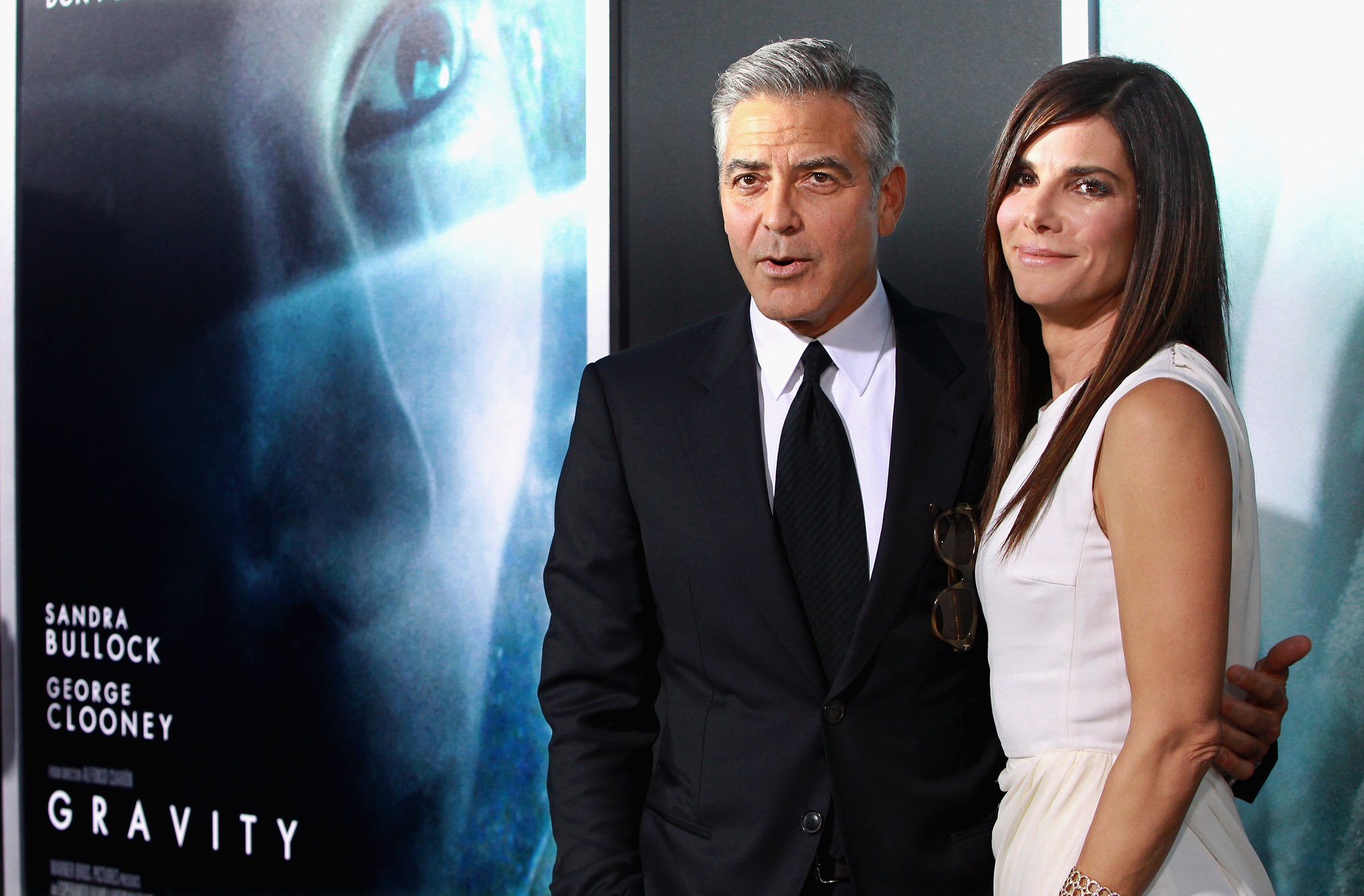 Sandra Bullock and George Clooney at event of Gravitacija (2013)