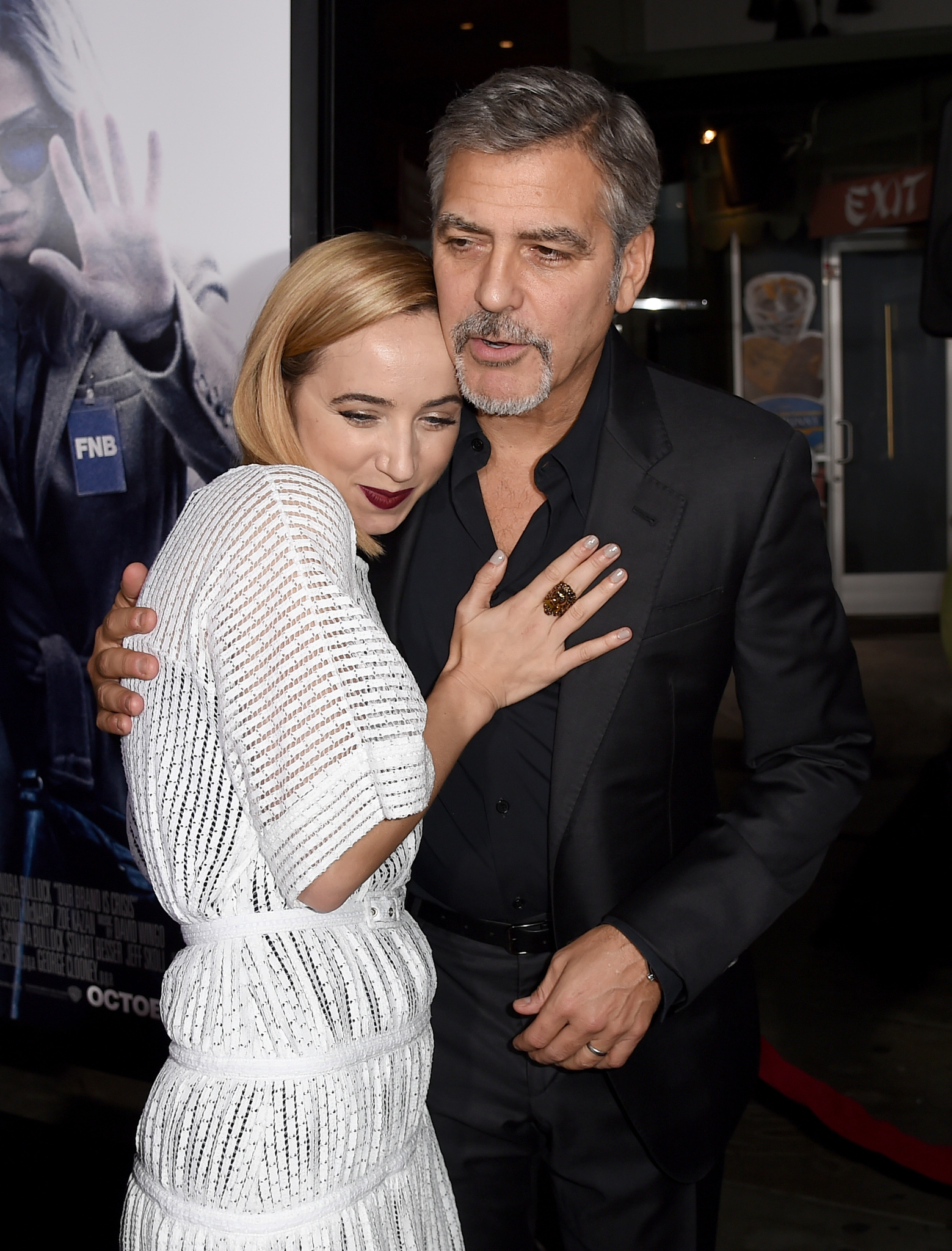 George Clooney and Zoe Kazan at event of Our Brand Is Crisis (2015)