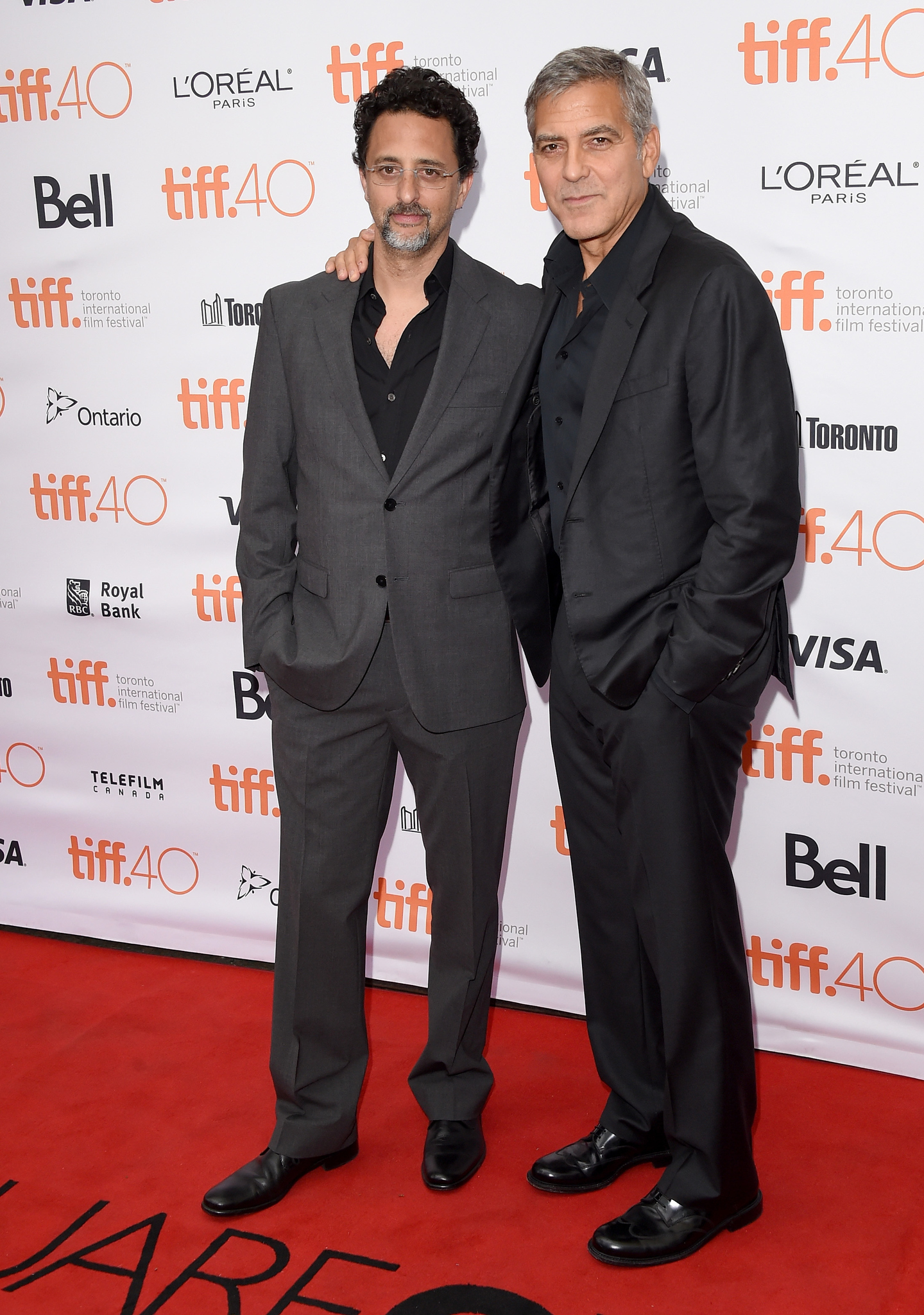 George Clooney and Grant Heslov at event of Our Brand Is Crisis (2015)