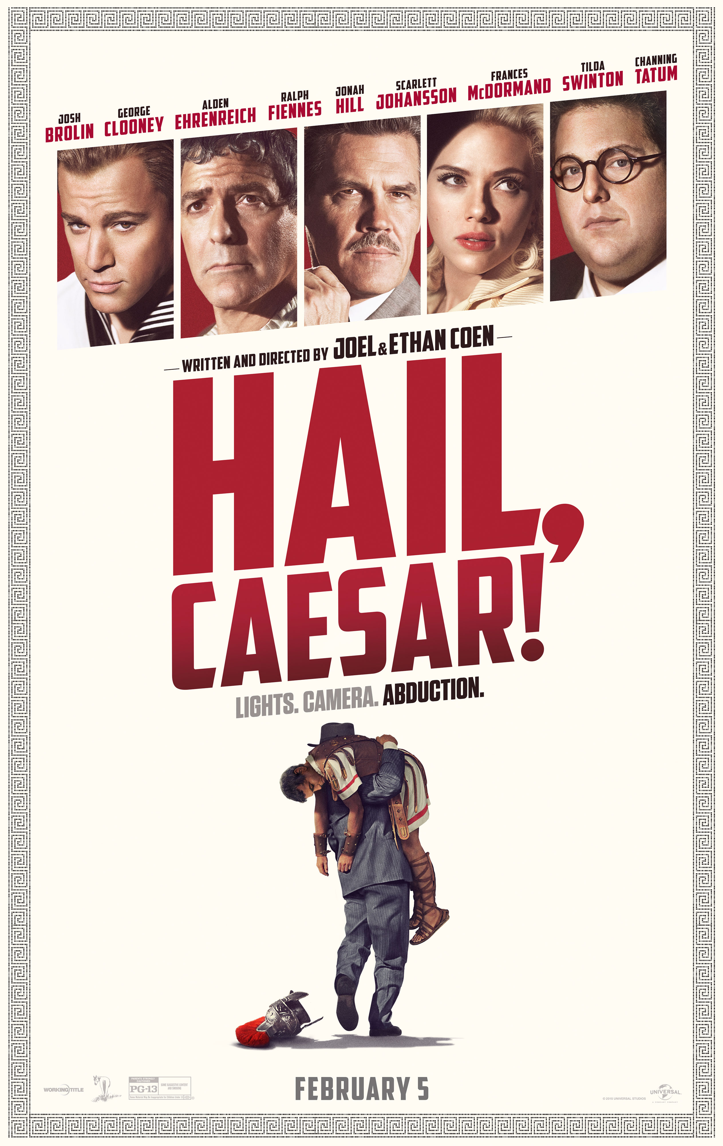 George Clooney, Josh Brolin, Scarlett Johansson, Channing Tatum and Jonah Hill in Slove Cezariui! (2016)
