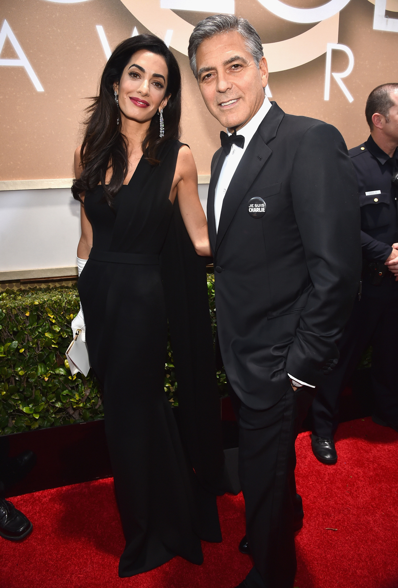 George Clooney and Amal Clooney at event of 72nd Golden Globe Awards (2015)