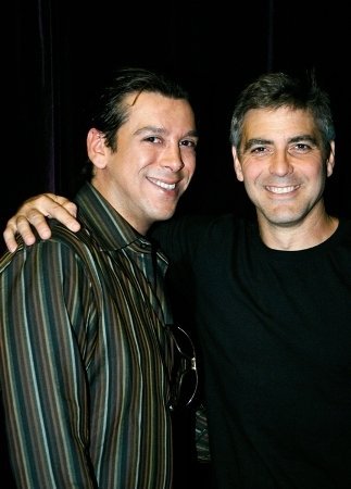 Francesco Vitali and George Clooney from the shooting of the TV series 