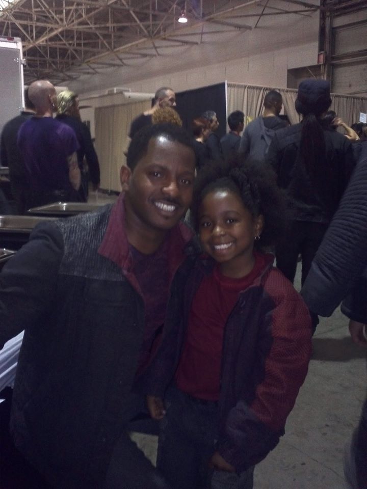 McKenzie and her Real Dad/Actor/Model Anthony Franklin Divergent The movie, Dauntless Kid & Dauntless Guard! Daddy & Me Acting in a scene together :-)