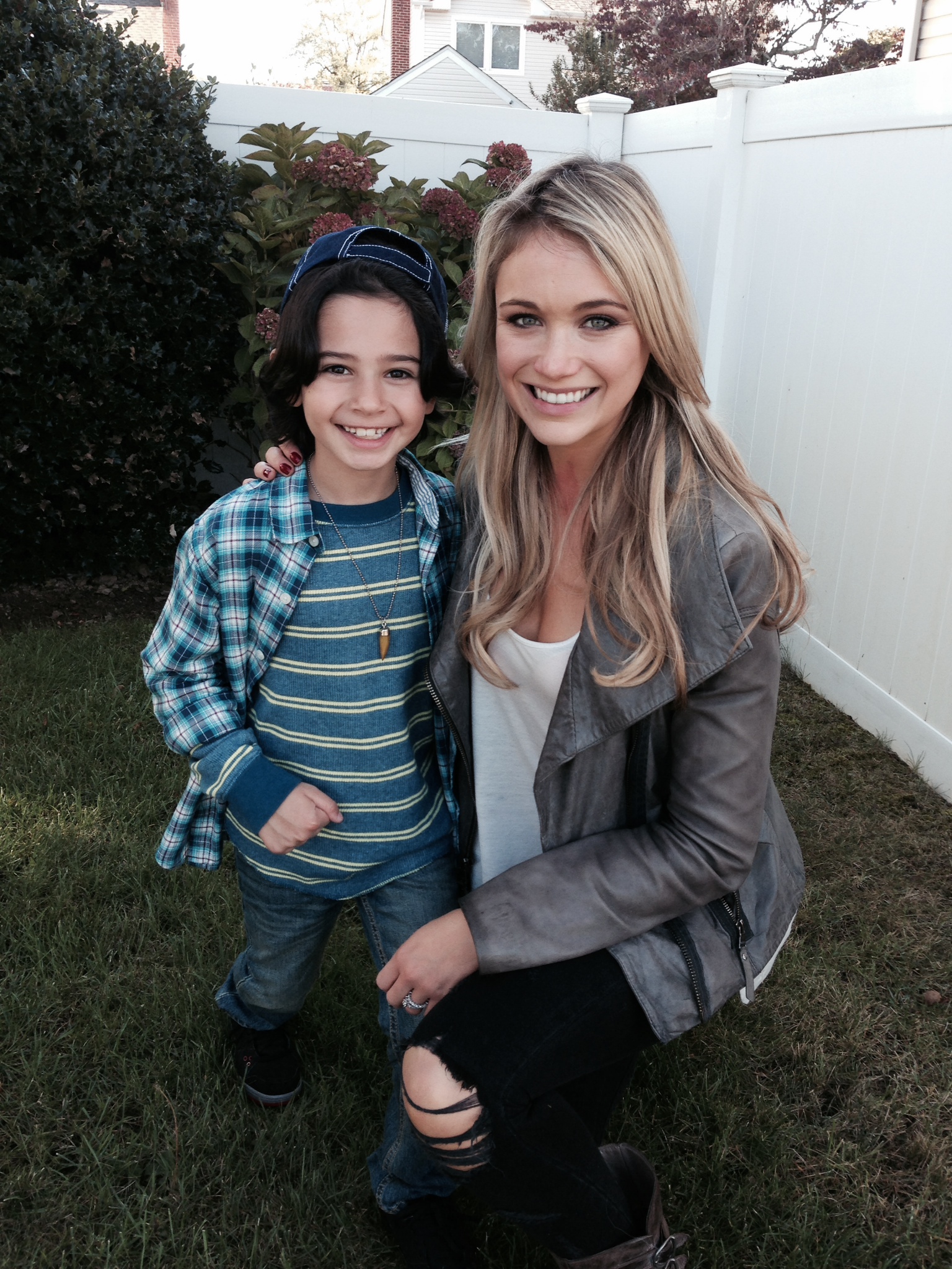 Jesse with Katrina Bowden while they were working on the set of the movie Hard Sell.