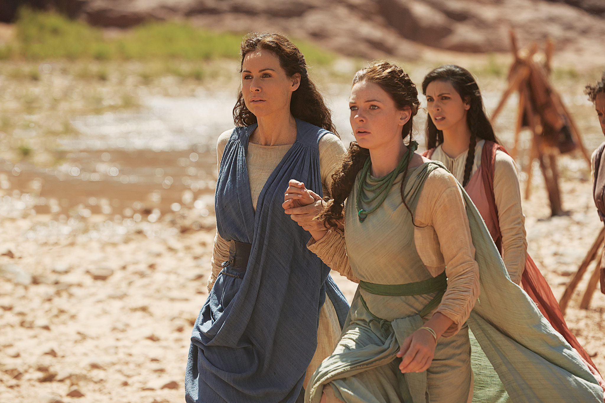 Still of Minnie Driver, Rebecca Ferguson and Morena Baccarin in The Red Tent (2014)