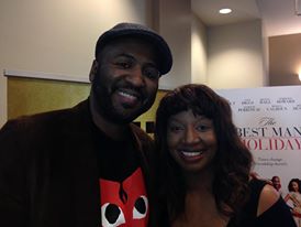 Here's Nicole & filmmaker Malcom Lee. Lee directed the box office hits Best man & Best Man Holiday