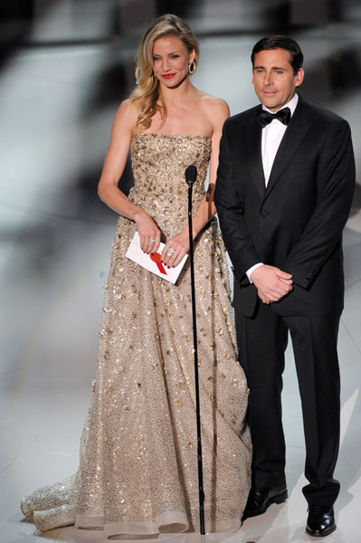 Cameron Diaz and Steve Carell at event of The 82nd Annual Academy Awards (2010)