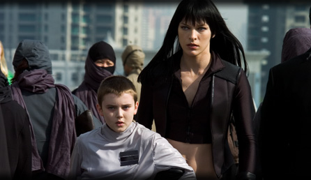 Still of Milla Jovovich and Cameron Bright in Ultraviolet (2006)