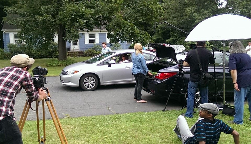 Scene being shot for Road Rage