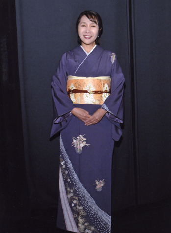 AKIKO SHIMA as M.C. at Aratani Japan America Theater in Little Tokyo, Los Angeles.